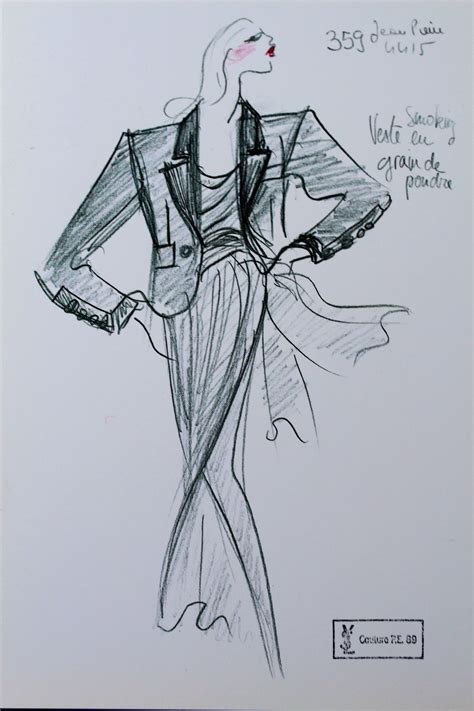 foto di yves saint laurent|yves saint laurent sketches.